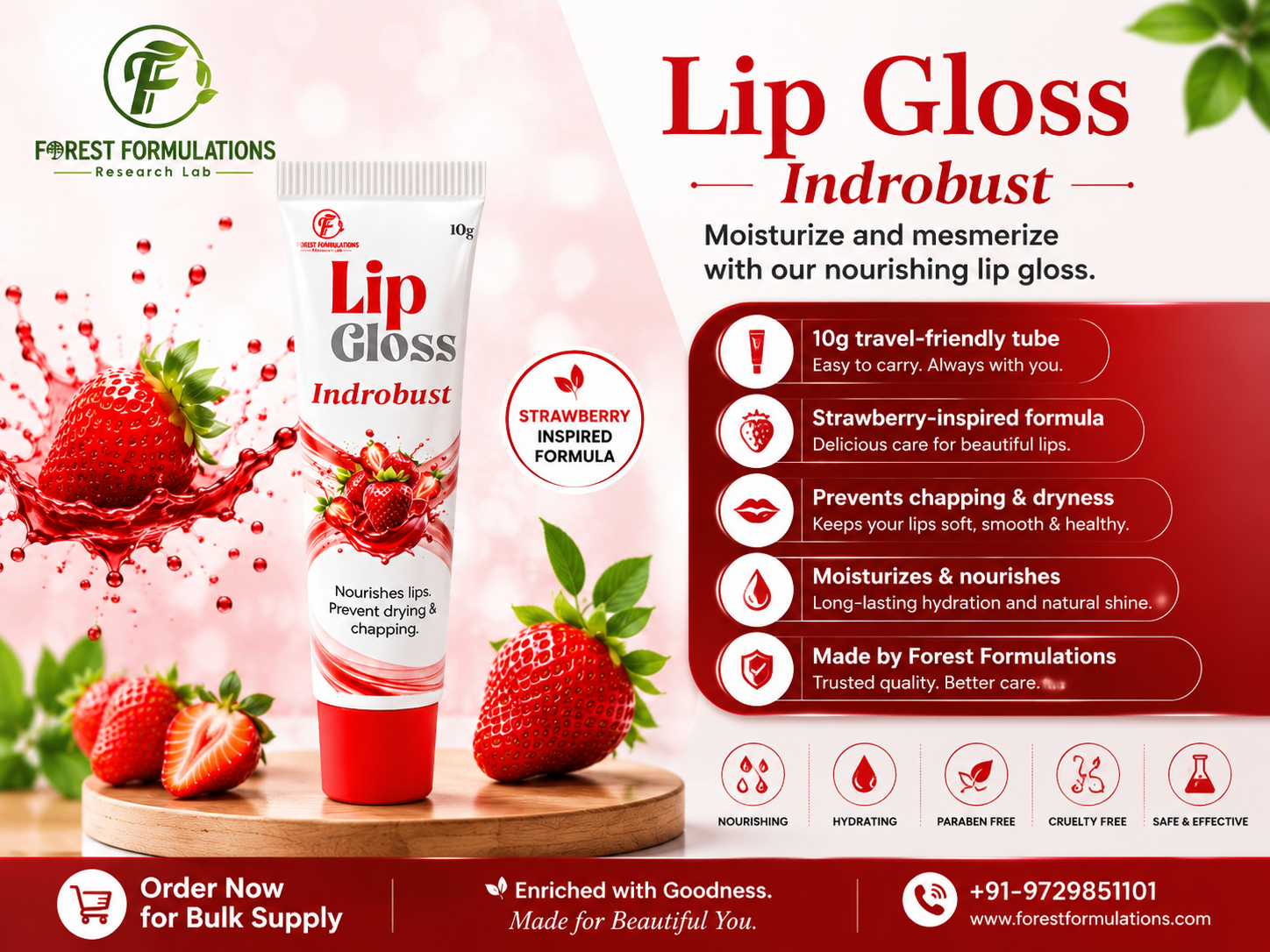 The Ultimate Guide to Lip Health: Why Choose Indrobust Lip Gloss by Forest Formulation