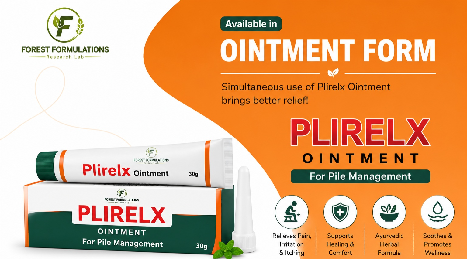 Plirelx Ointment: Ayurvedic Support for Piles, Anal Fissures &amp; Rectal Discomfort