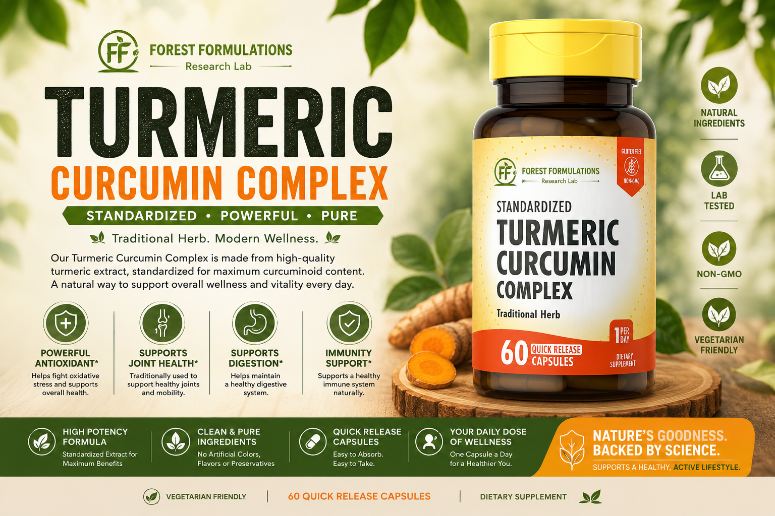 Turmeric Curcumin Complex: Best Ayurvedic Supplement for Joint Pain &amp; Immunity